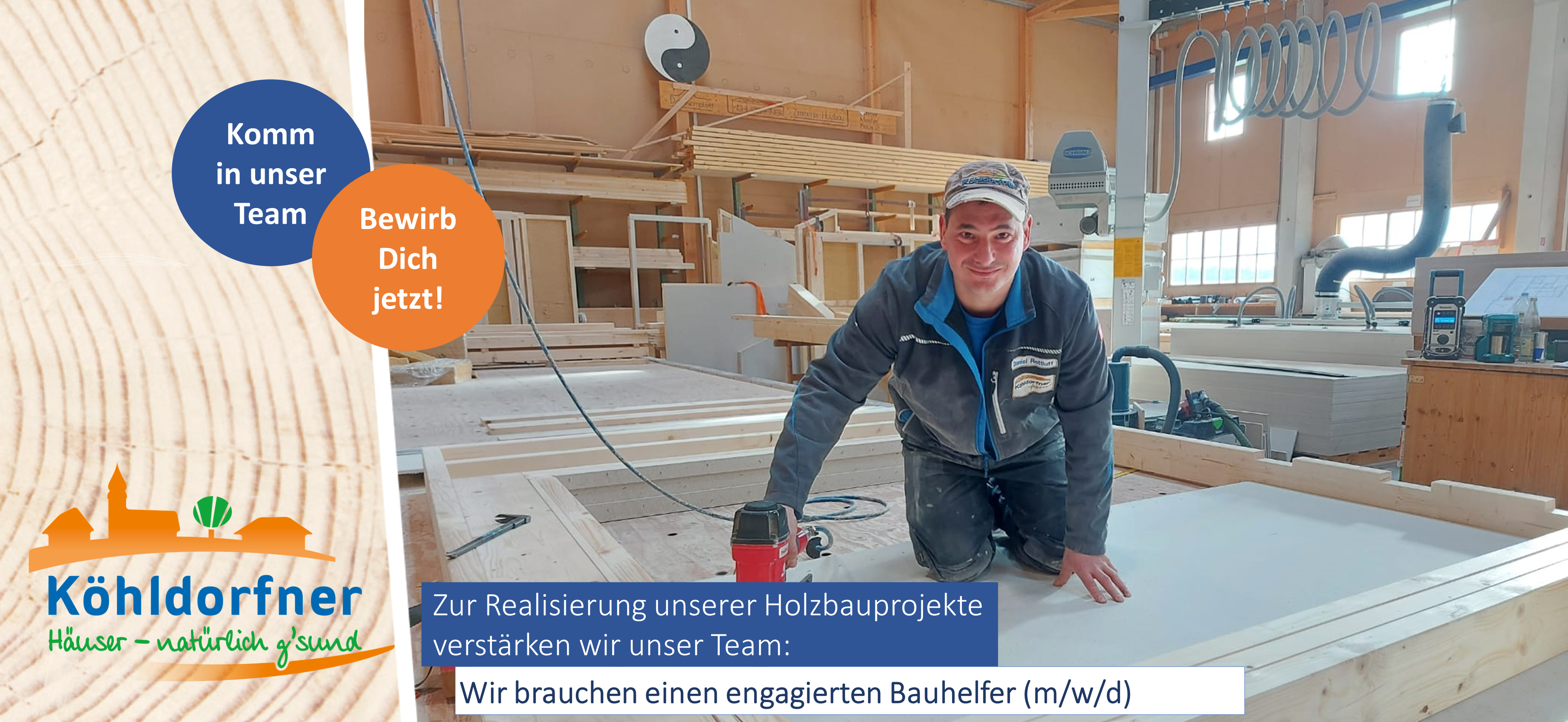 Wir verstärken unser Team: Bauhelfer Holzbau (m/w/d)